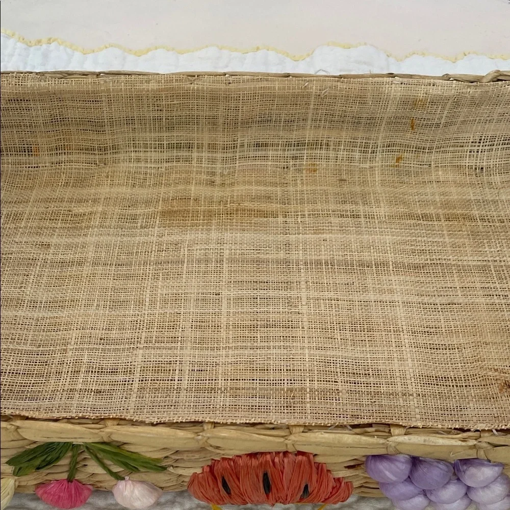 Handcrafted Woven Basket with Colorful Accents